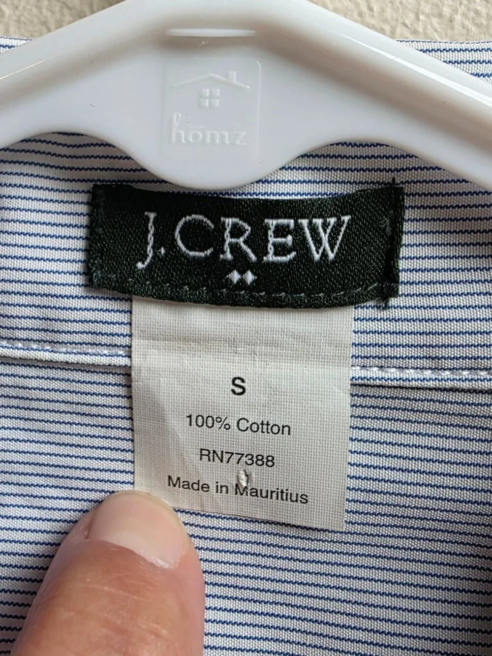 J. Crew Blue Pinstripe Button Down Shirt Size Small